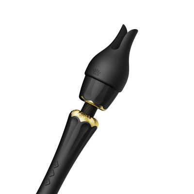 Вібромасажер із насадками Zalo - Kyro Wand Obsidian Black