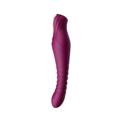 Смарт-вібратор пульсатор Zalo - King Velvet Purple, кристал Swarovski