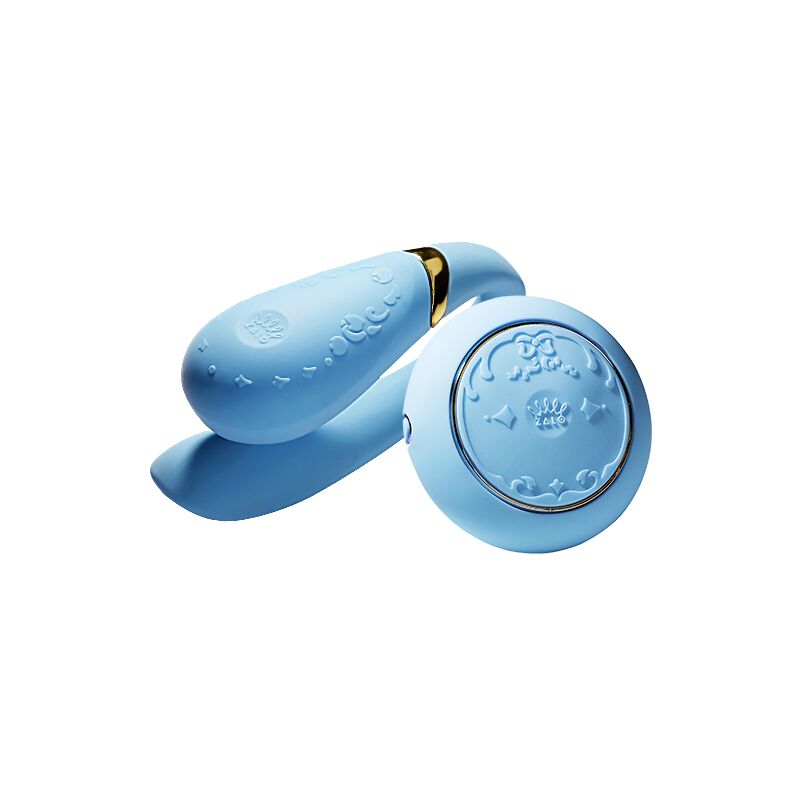 Смарт-вібратор для пар Zalo Fanfan set Royal Blue, пульт ДК
