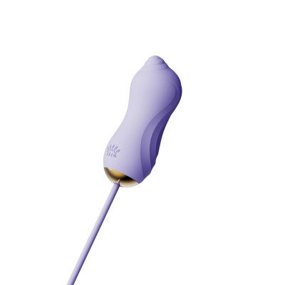 Набір 2в1 Zalo — UNICORN Violet, віброяйце + вакуумний стимулятор