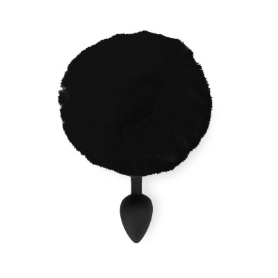 Анальна пробка Art of Sex, Silicone Butt plug Rabbit Tail М, чорна
