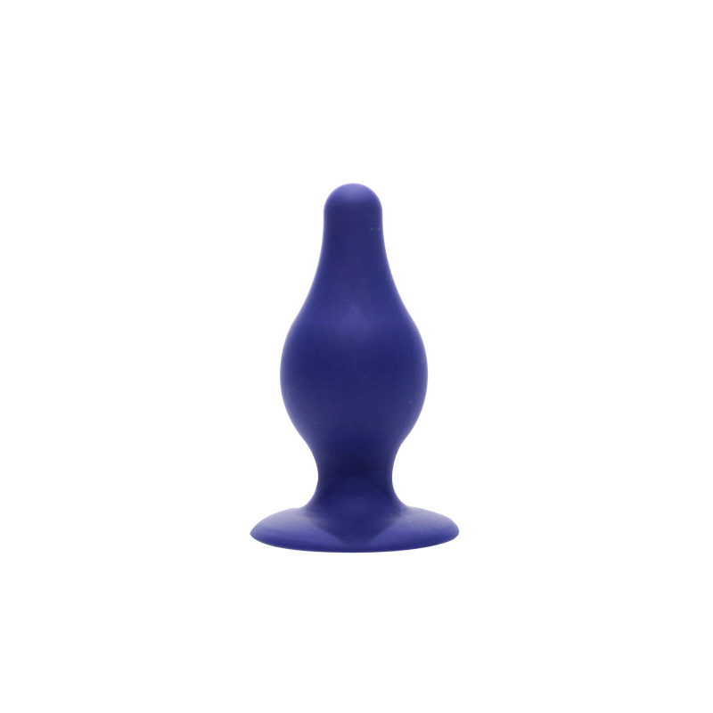 Анальна пробка SilexD (Model 2 size M) Blue двошарова, силікон+Silexpan