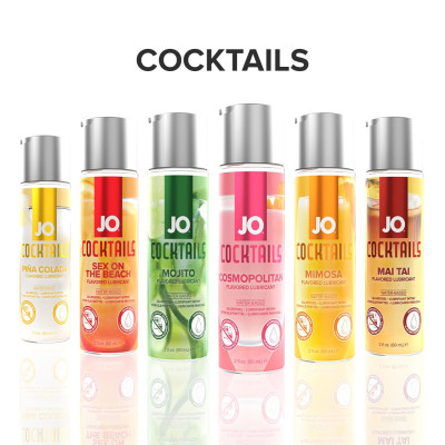 Їстівний лубрикант на водній основі JO Cocktails - Коктейль Космополітан, без цукру, рослинний гліцерин 60 мл