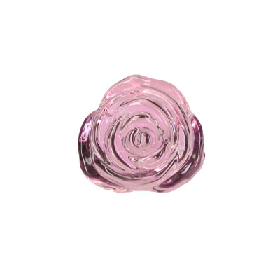 Скляна анальна пробка Pillow Talk - Rosy- Luxurious Glass Anal Plug