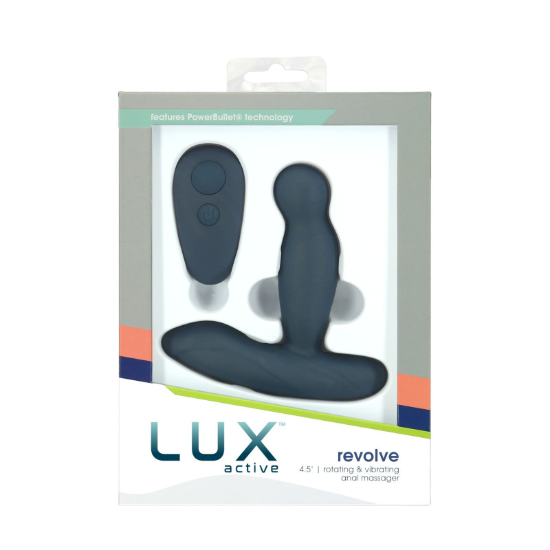 Масажер простати з ротацією та вібрацією Lux Active Revolve, пульт