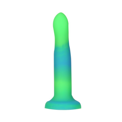 Фалоімітатор, що світиться в темряві ADDICTION - Rave - 8" Glow in the Dark Dildo - Blue Green