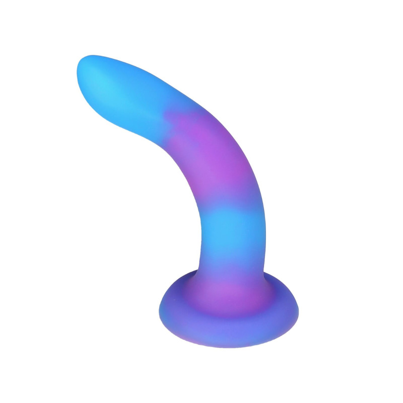 Фалоімітатор, що світиться в темряві ADDICTION - Rave - 8" Glow in the Dark Dildo - Blue Purple