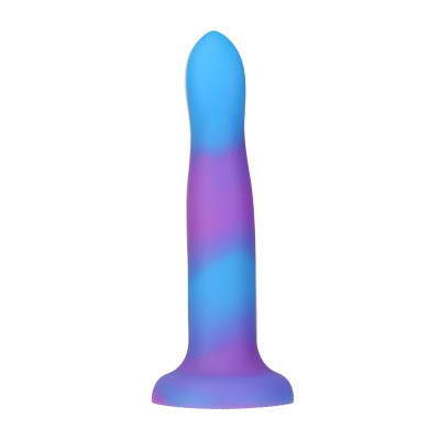 Фалоімітатор, що світиться в темряві ADDICTION - Rave - 8" Glow in the Dark Dildo - Blue Purple