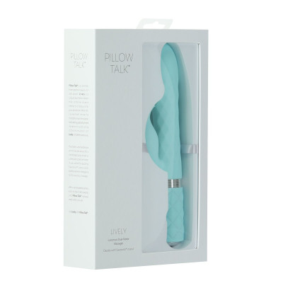 Розкішний вібратор Pillow Talk Lively Teal із кристалом Сваровськи для точки G, подарункова упаковка