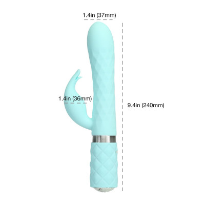 Розкішний вібратор Pillow Talk Lively Teal із кристалом Сваровськи для точки G, подарункова упаковка