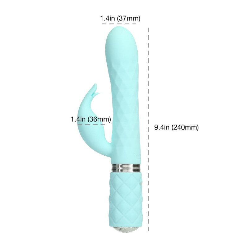 Розкішний вібратор Pillow Talk Lively Teal із кристалом Сваровськи для точки G, подарункова упаковка