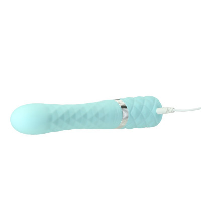 Розкішний вібратор Pillow Talk Lively Teal із кристалом Сваровськи для точки G, подарункова упаковка