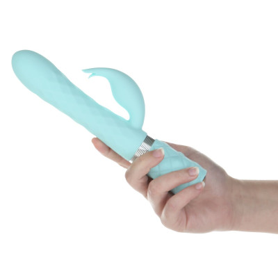 Розкішний вібратор Pillow Talk Lively Teal із кристалом Сваровськи для точки G, подарункова упаковка