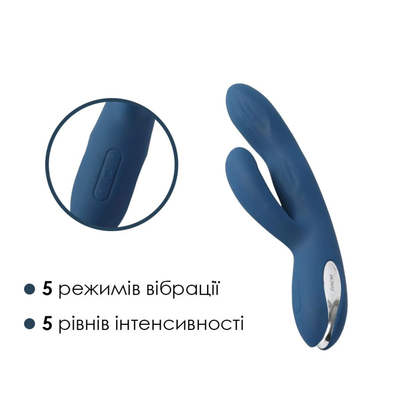 Вібратор-кролик Svakom Aylin Dark Blue, пульсуюча область для точки G