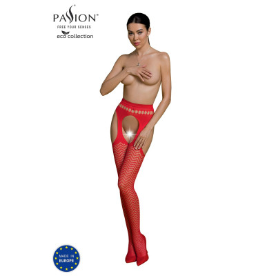 Еротичні колготки-бодістокінг Passion ECO S002 Red