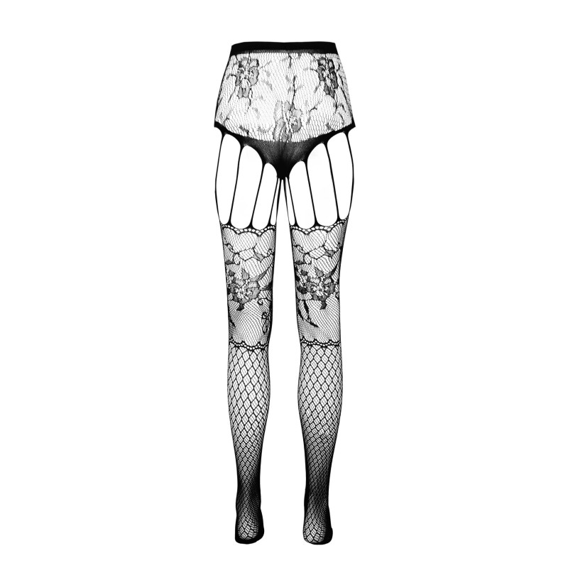 Еротичні колготки-бодістокінг Passion ECO S004 black
