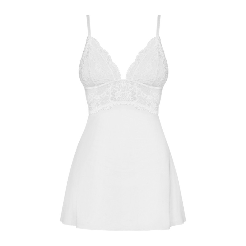 Еротична сукня Бебідолл Obsessive 810-BAB-2 babydoll & thong white S/M