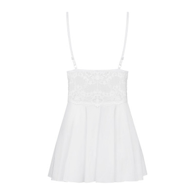 Еротична сукня Бебідолл Obsessive 810-BAB-2 babydoll & thong white S/M