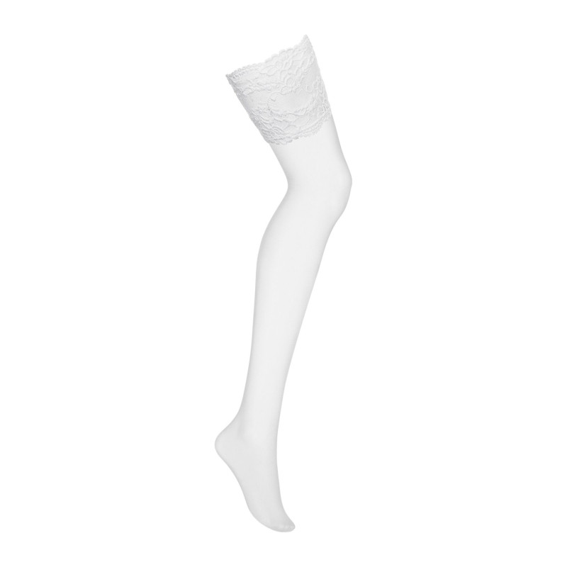 Еротичні панчохи Obsessive 810-STO-2 stockings white L/XL