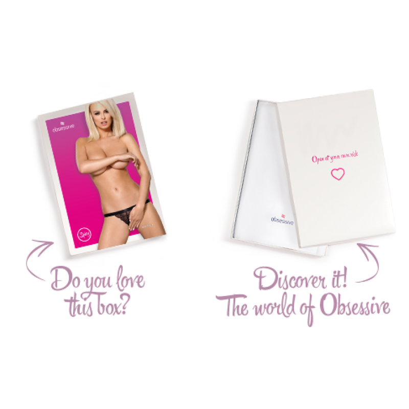 Стрінги Obsessive 828-THC-1 crotchless thong L/XL