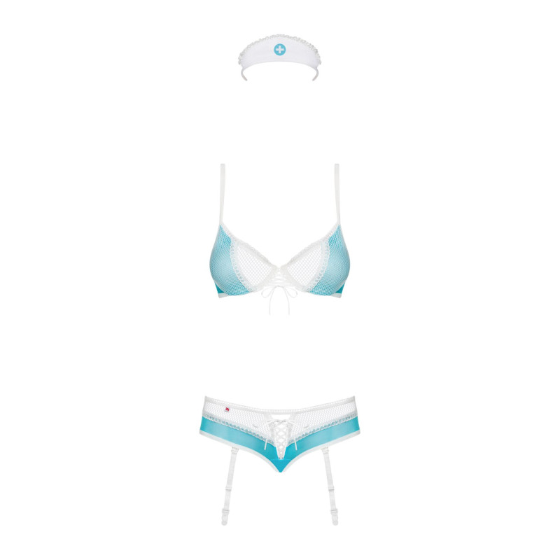 Еротичний костюм медсестри Obsessive 834-CST-6 nurse costume L/XL