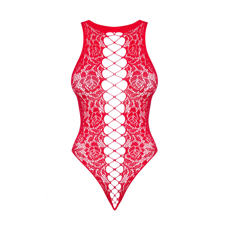 Еротичний боді Obsessive B120 teddy red S/L