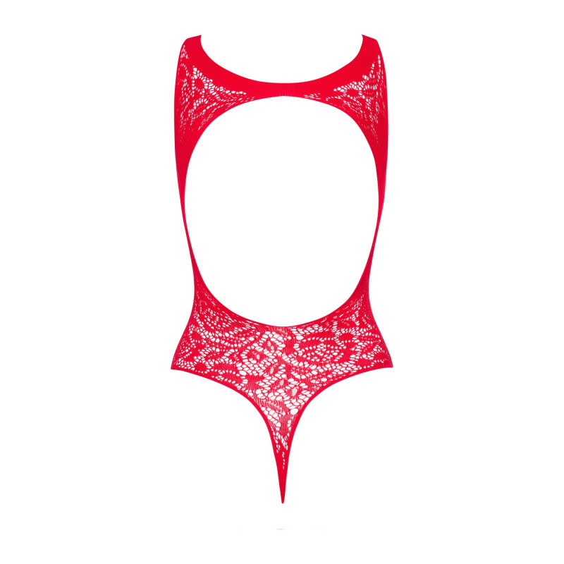 Еротичний боді Obsessive B120 teddy red S/L