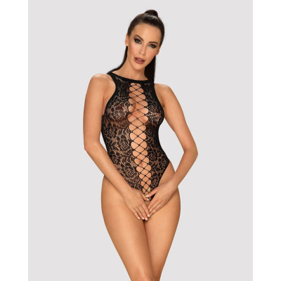Бодістокінг з доступом Obsessive B129 XL/XXL, чорний