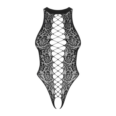 Еротичний боді Obsessive B129 teddy black XL/XXL