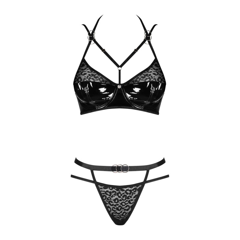 Комплект еротичної жіночої білизни Obsessive Bagirela 2-pcs set S/M