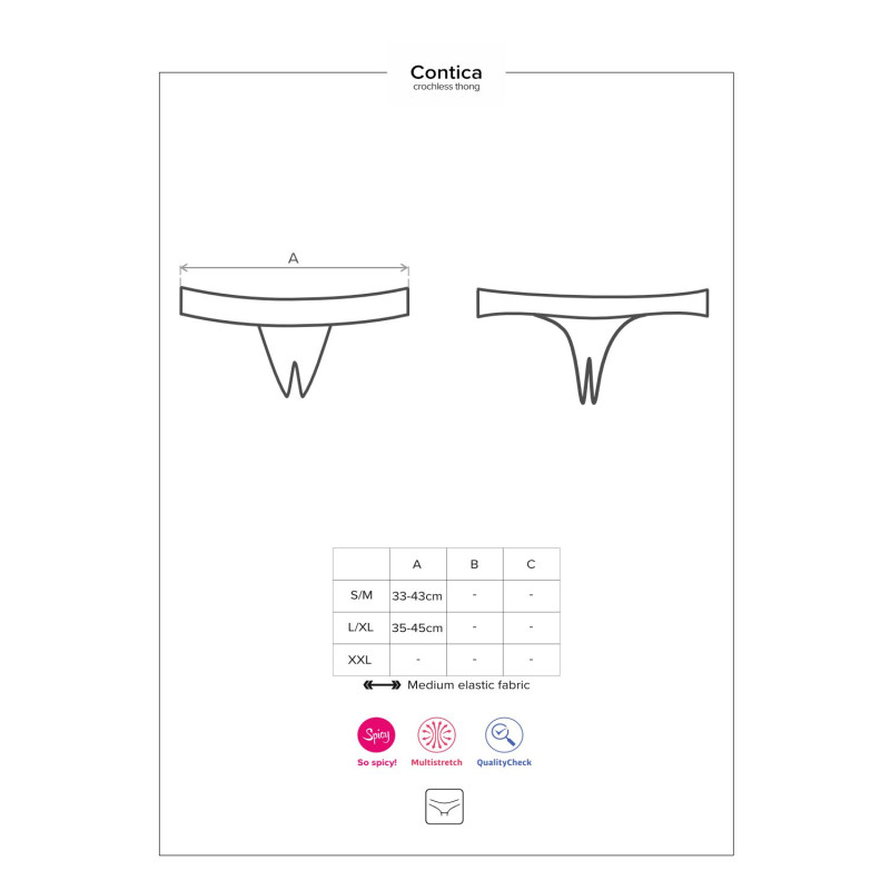 Еротичні трусики Obsessive Contica crothchles thong L/XL