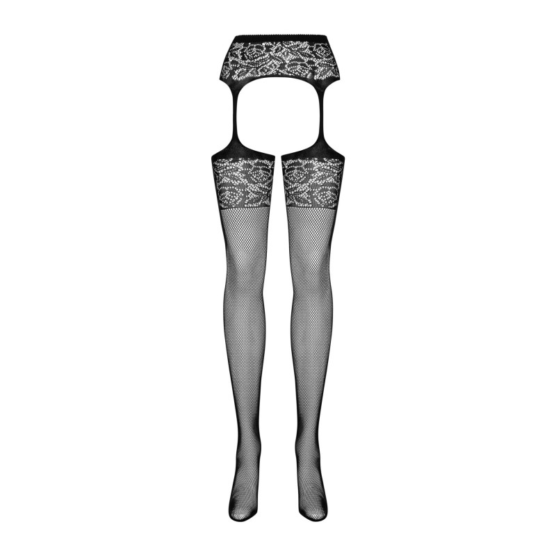 Еротичні панчохи із поясом Obsessive Garter stockings S500 black S/L