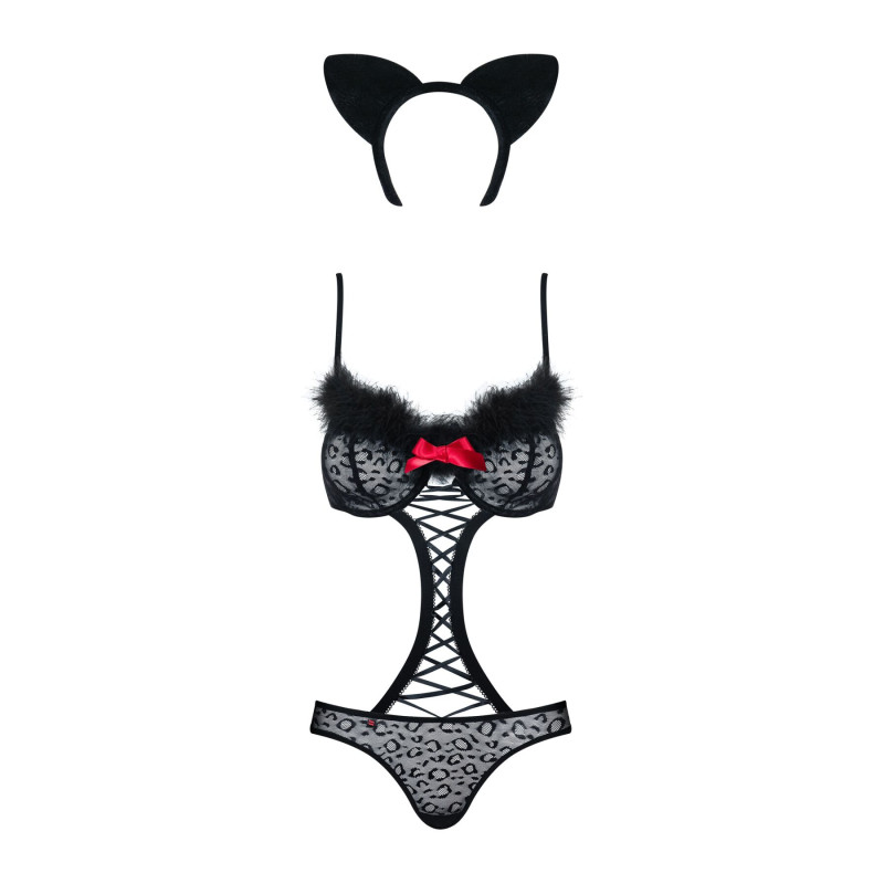 Еротичний костюм кішки Obsessive Gepardina 3 pcs costume S/M