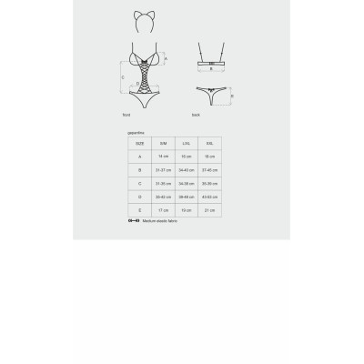 Еротичний костюм кішки Obsessive Gepardina 3 pcs costume L/XL