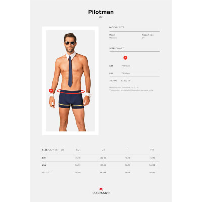 Еротичний костюм пілота Obsessive Pilotman set L/XL