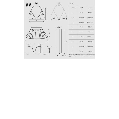 Еротичний костюм школярки з міні-спідницею Obsessive Schooly 5pcs costume S/M