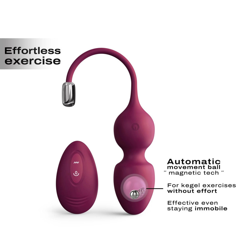 Вагінальні кульки Dorcel LOVE BALLS PLUM з вібрацією та пультом