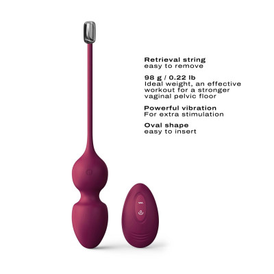 Вагінальні кульки Dorcel LOVE BALLS PLUM з вібрацією та пультом