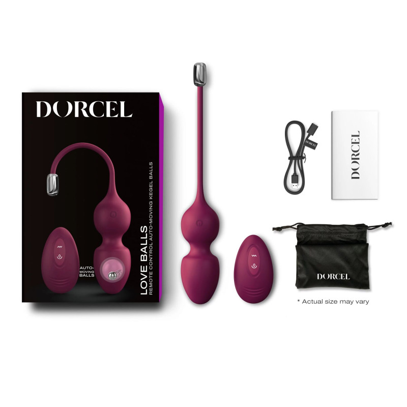 Вагінальні кульки Dorcel LOVE BALLS PLUM з вібрацією та пультом