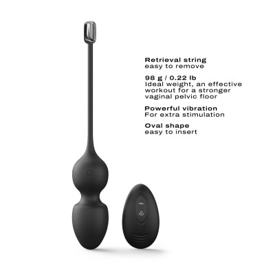 Вагінальні кульки Dorcel LOVE BALLS BLACK з вібрацією та пультом