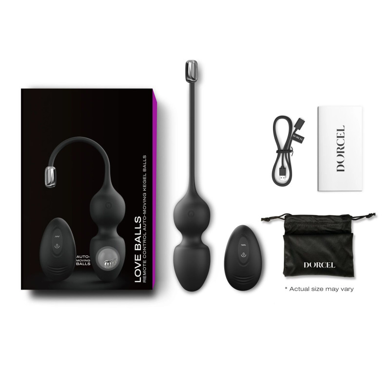 Вагінальні кульки Dorcel LOVE BALLS BLACK з вібрацією та пультом