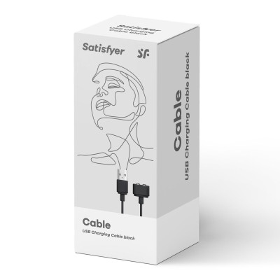 Зарядка (запасний кабель) для іграшок Satisfyer USB charging cable Black (м'ята упаковка)