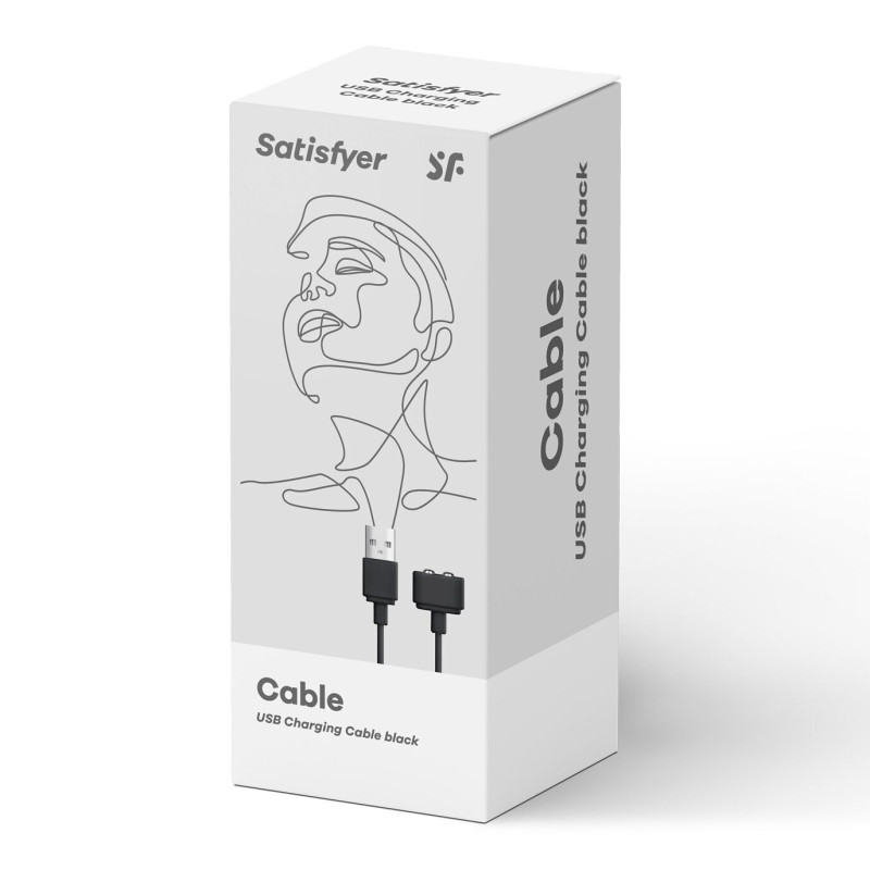 Зарядка (запасний кабель) для іграшок Satisfyer USB charging cable Black (м'ята упаковка)