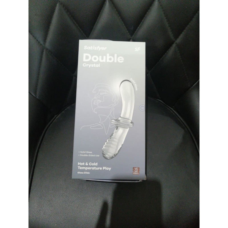 Дилдо Satisfyer Double Crystal (Transparent) (м'яте паковання)