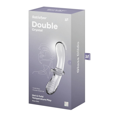 Дилдо Satisfyer Double Crystal (Transparent) (м'яте паковання)