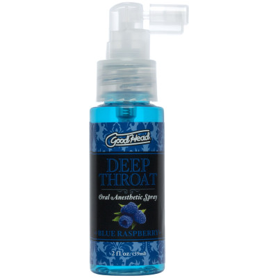Розпродаж Спрей для мінету Doc Johnson GoodHead DeepThroat Spray - Blue Raspberry 59мл (до 11.2025)