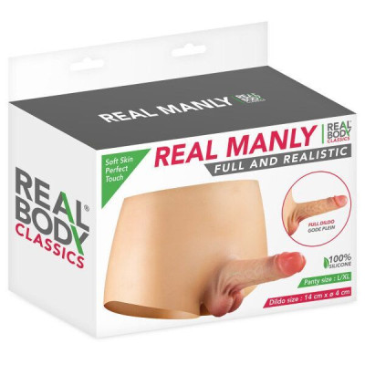 Страпон Real Body — Real Manly full and realistic L/XL (м'ята упаковка)