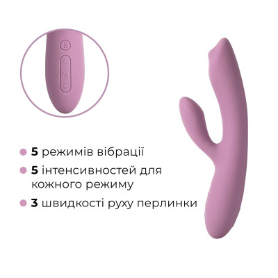 Вібратор кролик Svakom Trysta Neo Violet із перлинною стимуляцією точки G