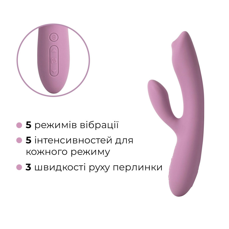 Вібратор кролик із перлинною стимуляцією точки G Svakom Trysta Neo Violet