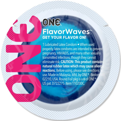 Презерватив ONE FlavorWaves 1 шт зі смаком Fresh Mint (Свіжа м'ята)